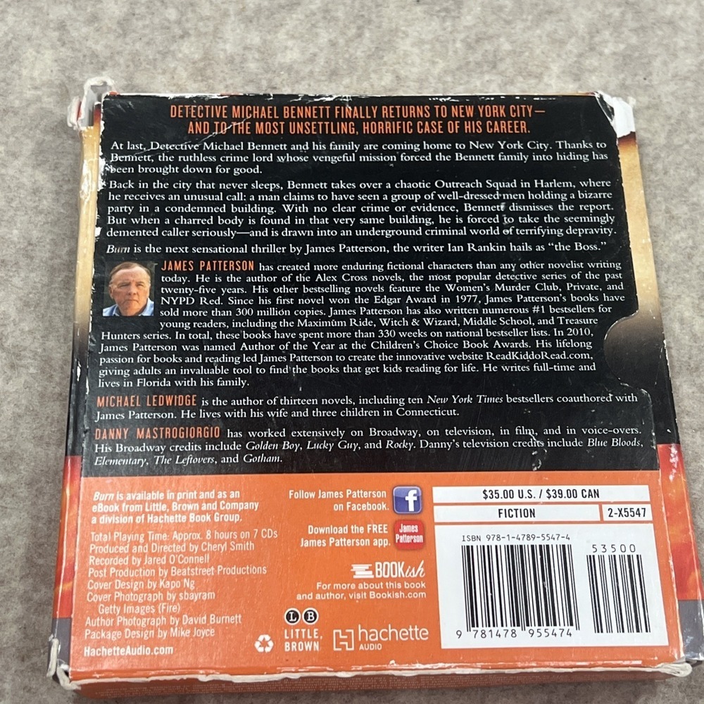 Burn by James Patterson - Audiobook on CD‎ (Unabridged - 7 Discs) - Picture 2 of 6